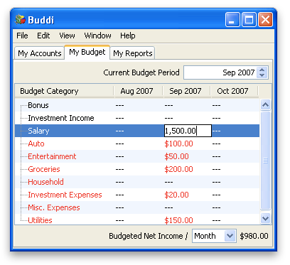 Image of Budget (Windows)